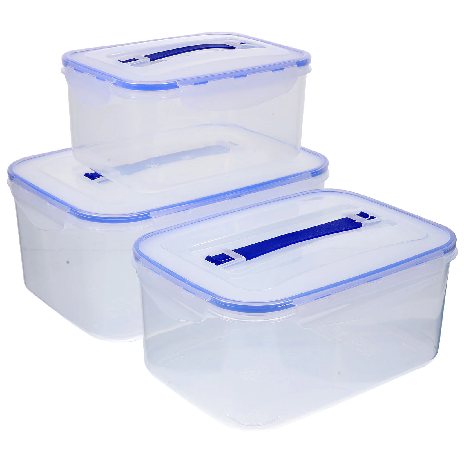 

3 Pcs Plastic Containers Household Storage Grain Cereals Coffee Beans Food Handle Pp Airtight Kitchen
