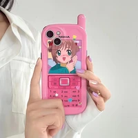 cute japanese anime card captor sakura anime girl phone case for iphone 11 12 13 pro xs max x xr xs shockproof tpu soft cover
