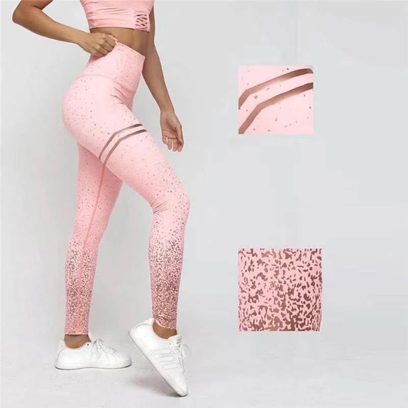 

Yoga Pants High Waist Leggings Women Sequined High Waist Yoga Fitness Legging Glitter Running Gym Stretchy Sport Pants Trouse