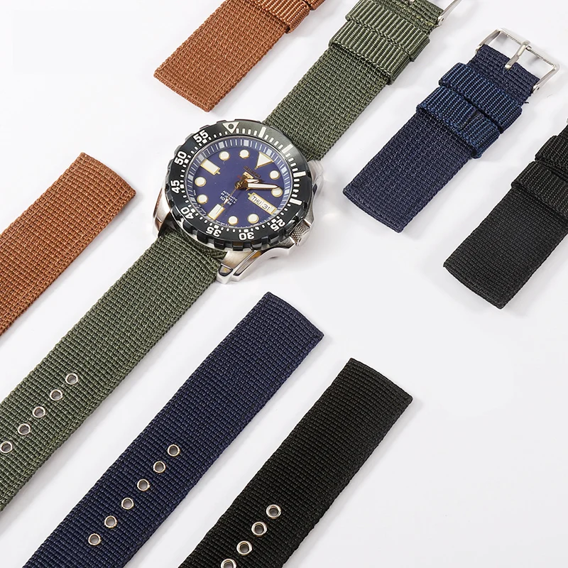 Ремешок для часов General Seiko No. 5 Citizen Seagull D813 нейлоновый холщовый спортивный браслет