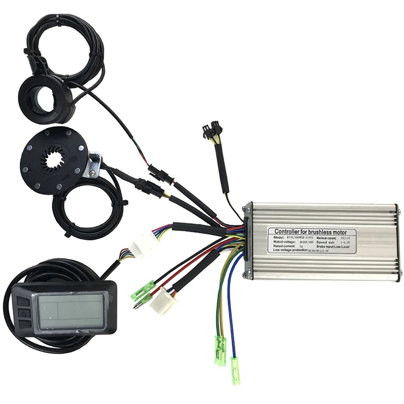 

36V/48V 250W 15A Electric Bicycle Sine Wave Controller With KT LCD7U Display&Thumb Throttle And Sensor Ebike Accessories