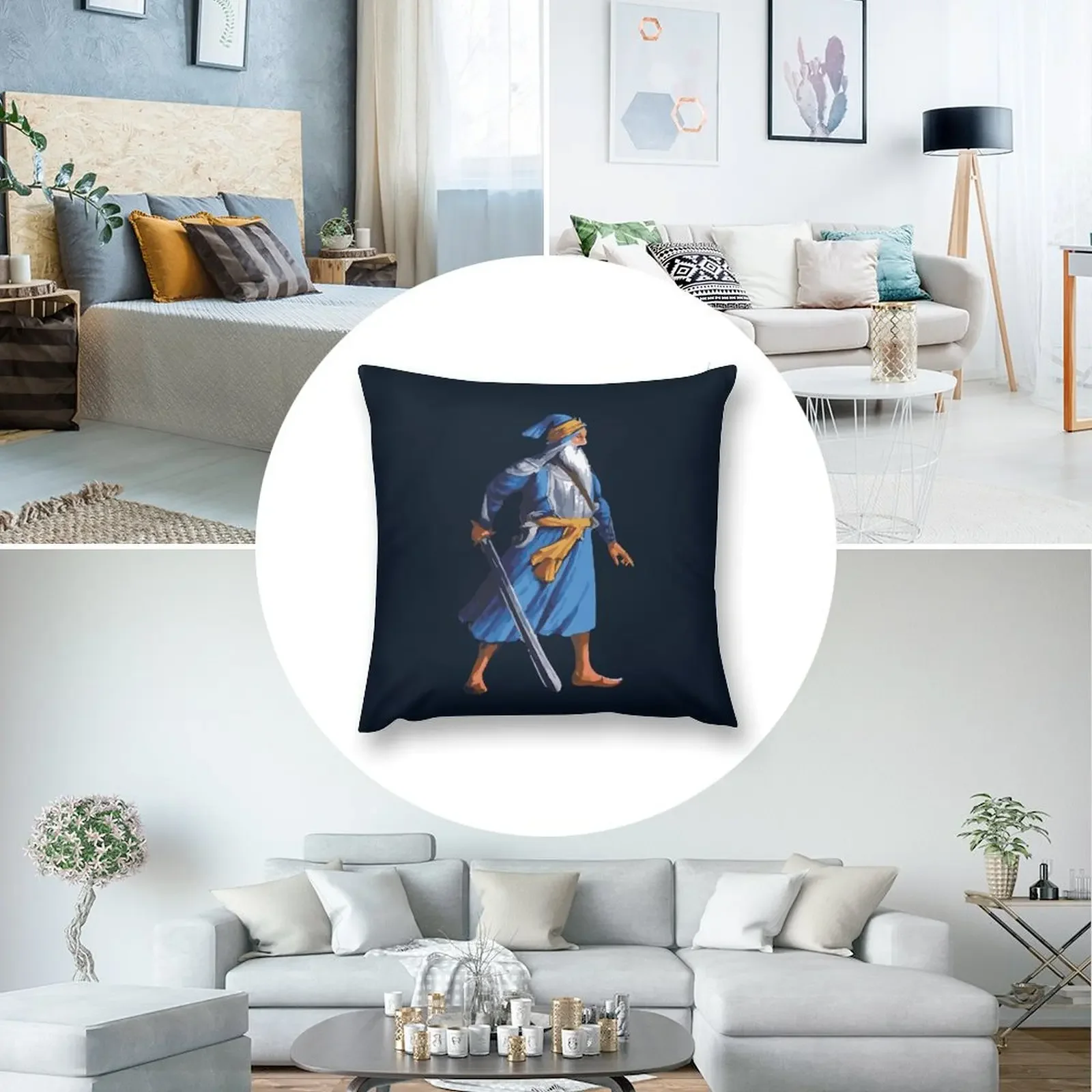 Активная декоративная подушка Baba Deep Singh Color предметы для украшения комнаты