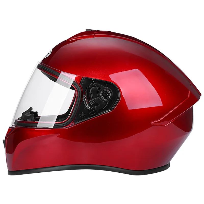 Winter Full Face Motorcycle Helmet Comfortable Removable Liner Large Tail Wing Riding Electric Moto Safety Cap enlarge
