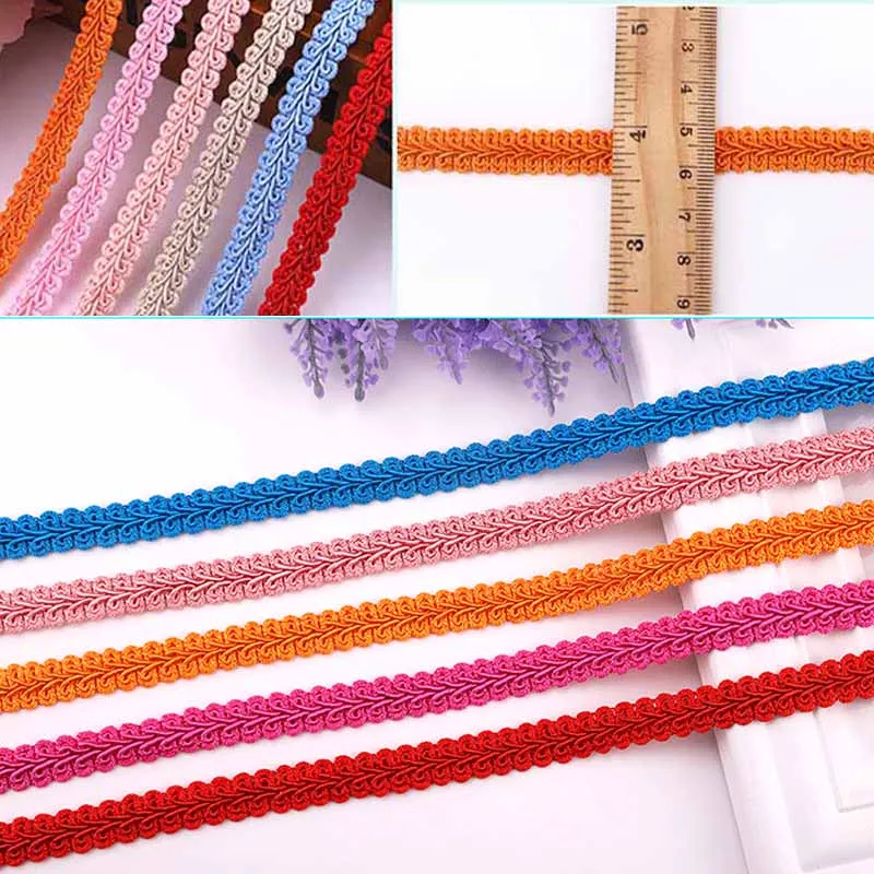 

50m Lace Trim Ribbon Centipede Braided Lace DIY Craft Sewing Accessories Wedding Decoration Fabric Curve Lace Lace for Sewing