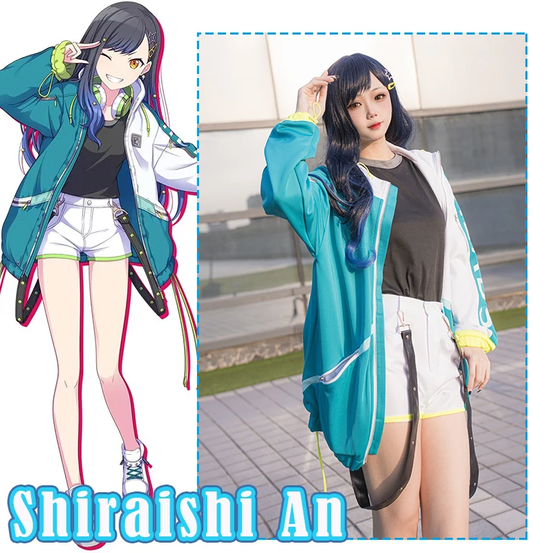 

Project Sekai Colorful Stage! feat. Cosplay Shiraishi An Cosplay Costume Shiraishi An Cosplay Anime Woman Jacket Shorts Suit