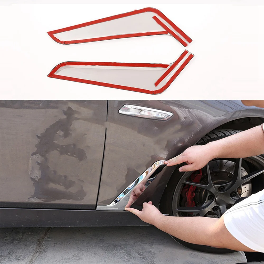 1 пара хромированных боковых крыльев автомобиля из нержавеющей стали аксессуары