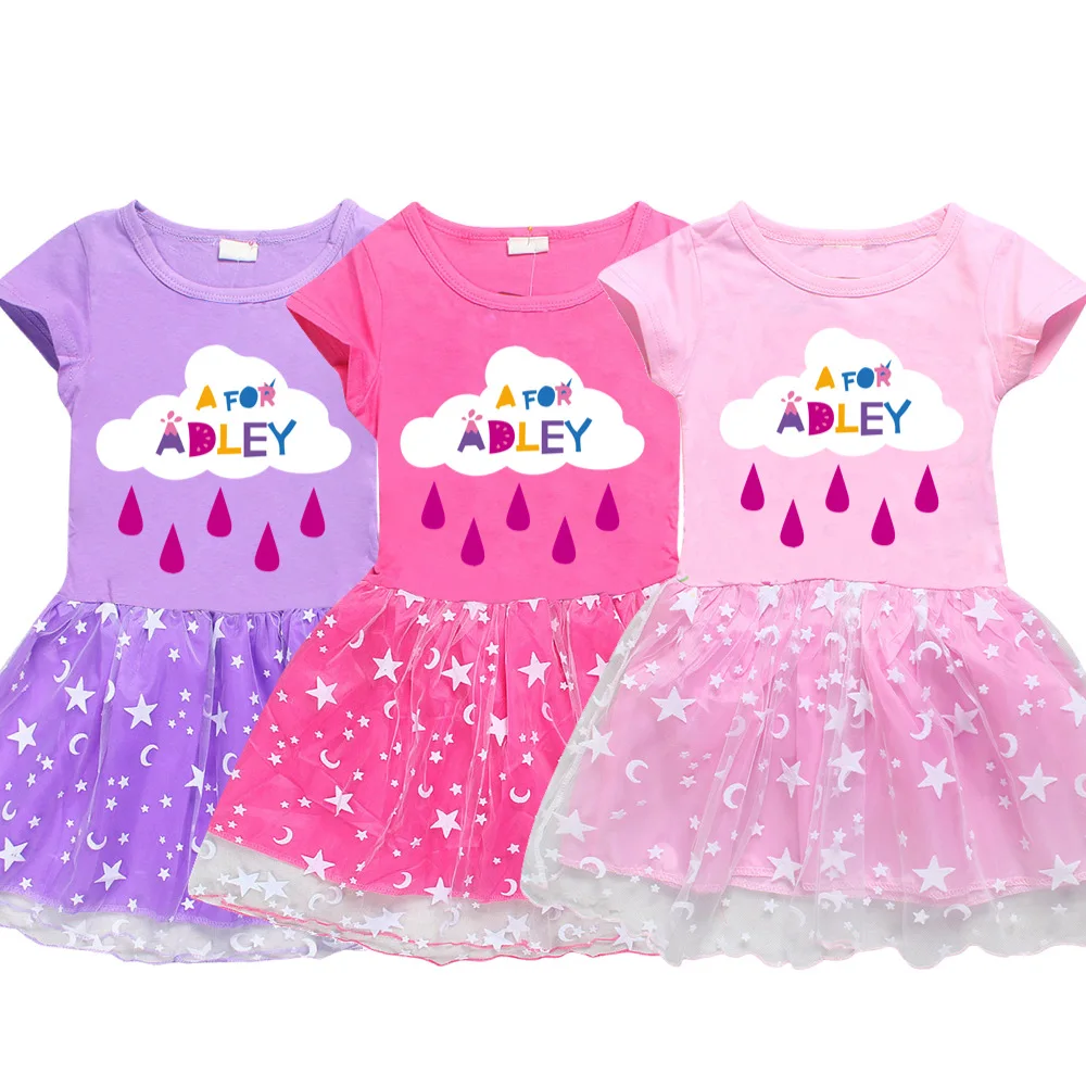 

Детское летнее платье с коротким рукавом, для девочек