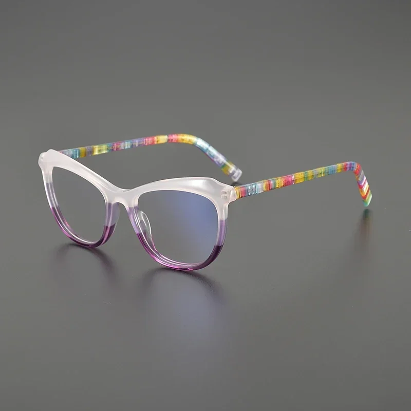 

Новинка 2023, модная многоцветная оправа для очков, мужские ацетатные дизайнерские оптические очки кошачий глаз, женские индивидуализированные очки для чтения при близорукости