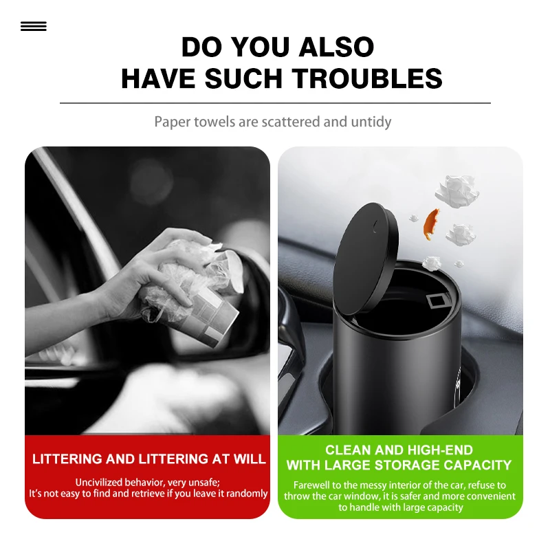 Автомобильная мусорная корзина для мусора органайзер хранения стандартная