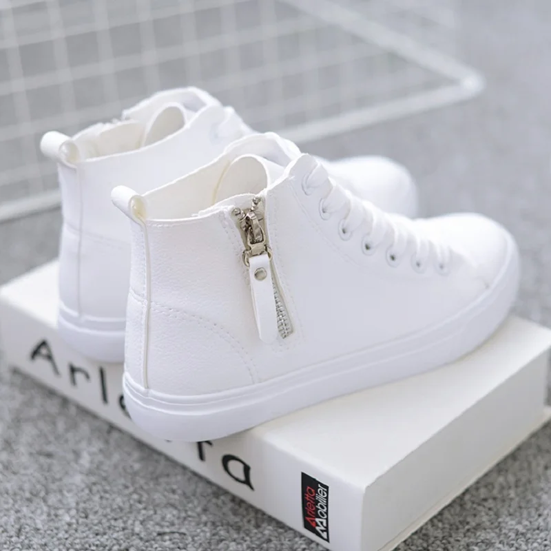 

Vulcanize Shoes White Chi Sneakers Basket Femme Casual Shoes Tenis Feminino High Top Flat Shoes Trainers Women Zapatos Mujer