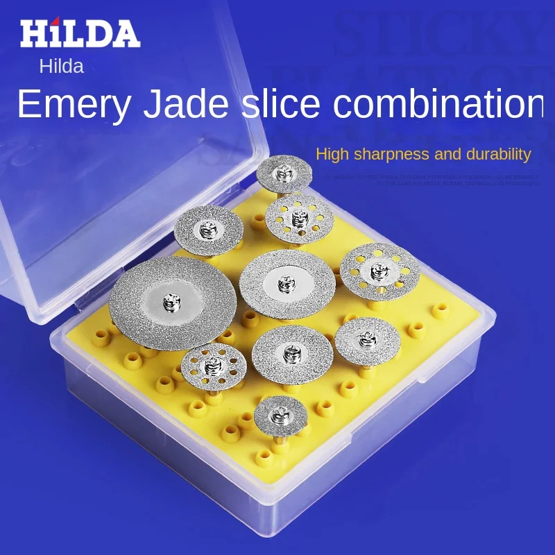 

Hilda silicon carbide saw blade jade original Shi Hupo wax crystal glass cutting 10 pills combination box
