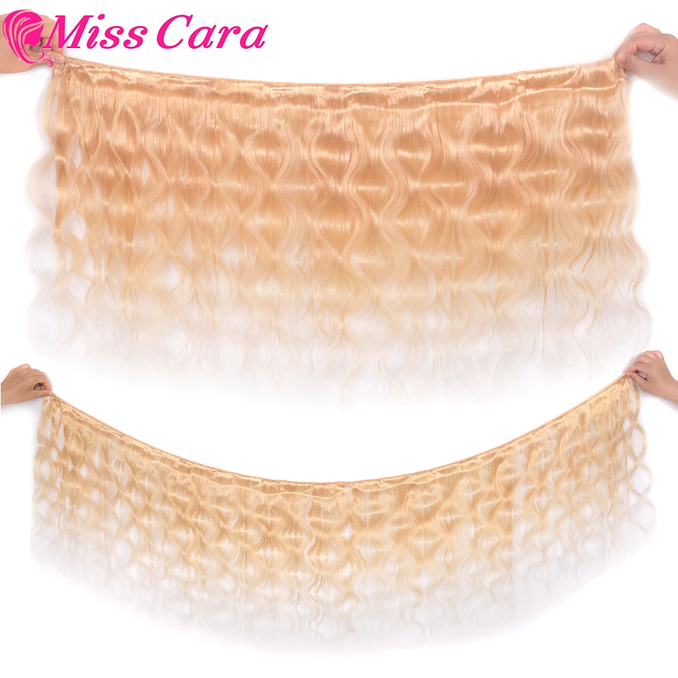 Светлые волнистые пучки бразильских волос пряди 1/3/4 шт. человеческие 613 светлый