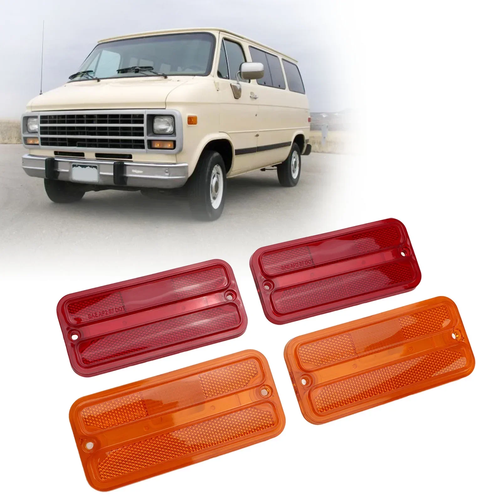 

Передний, задний, боковой габаритный фонарь, набор для замены световых индикаторов 0849 ‑ 520 для Chevy серии g‑van 1968 ‑ 1972