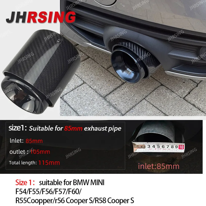 

Мини-наконечник глушителя из углеродного волокна без логотипа, подходят для R55 R56 R57 R58 R59 R60 R61 F54 F55 F56 F57 F60 mini Cooper
