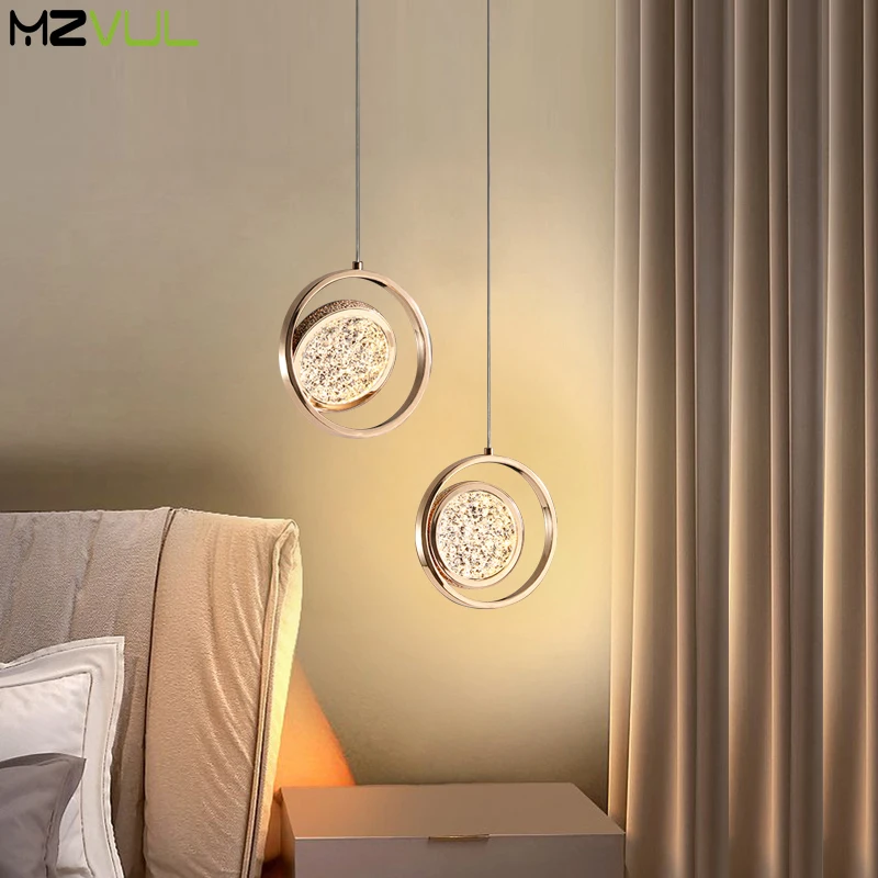 

Nordic Creative Crystal LED Chandelier Modern Living Room Bedroom Pendant Light Restaurant Hotel Decorative Lighting Pendant Lam