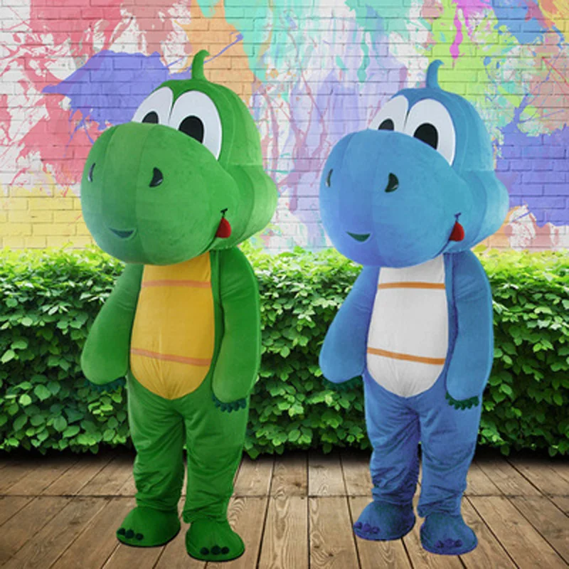 

Green Dragon Dinosaur Mascot Cosplay Costume Fancy Clothing Mascote Suit Adult Man and Woman Halloween Carnival Animation Party