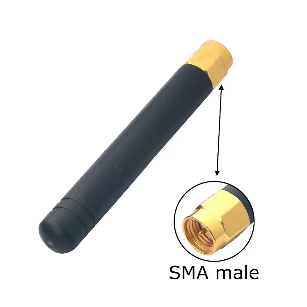 

1 piece 433MHZ rubber 2-3dbi gains 433 mhz antenna with SMA male plug straight connector