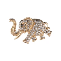 pretty elephant brooch pins for women men party coat scarf jewelry accessories cute animal rhinestone lucky brooches
