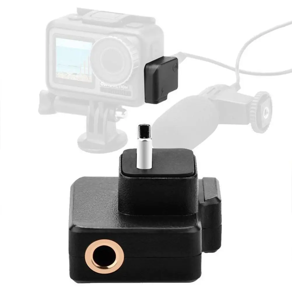 

3.5mm USB-C Audio for DJI OSMO Action microphone Adapter Audio External Mic Mount for TRS Plug DJI OSMO Action Accessories