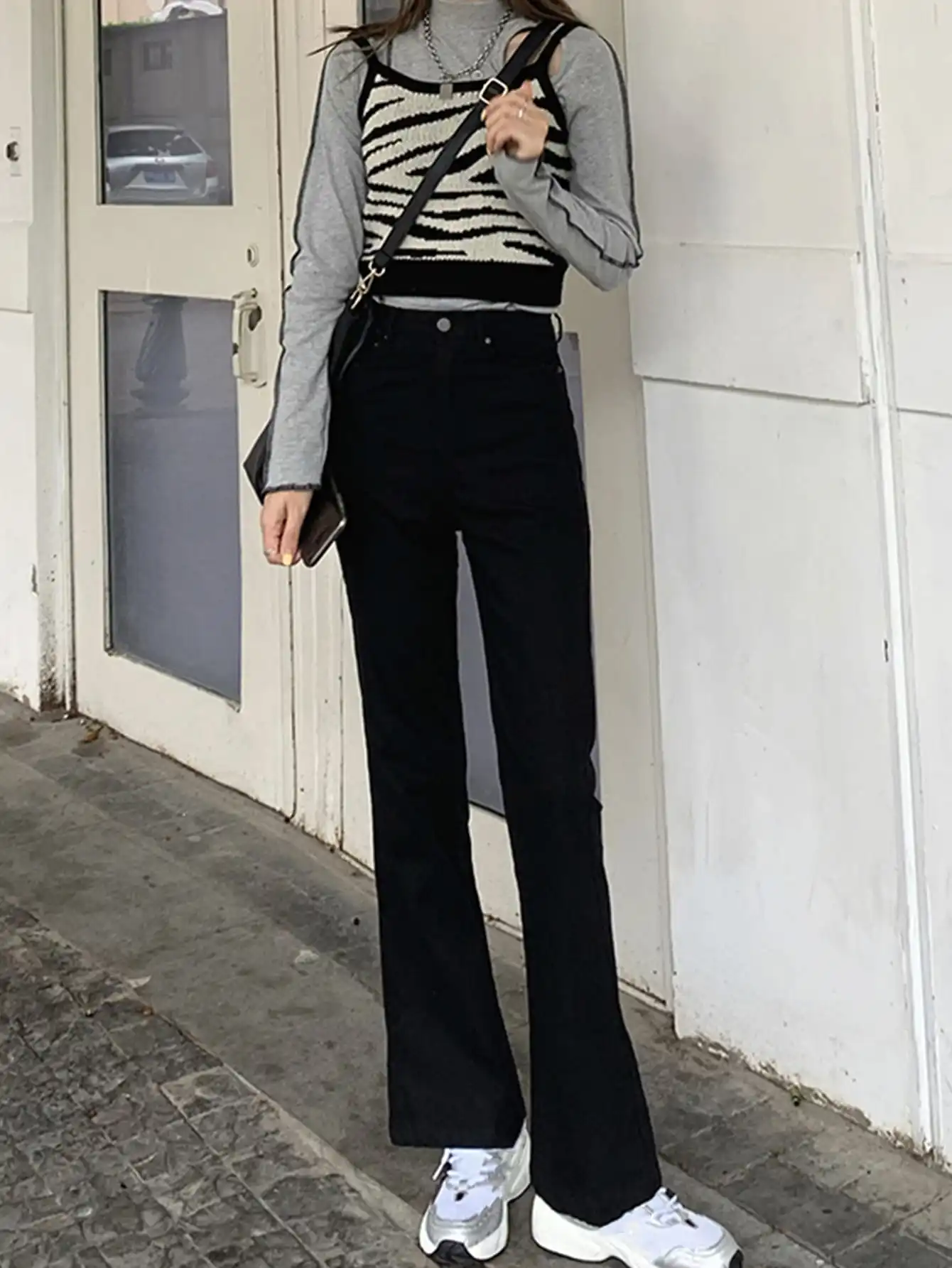 Популярные осенние джинсы с высокой талией и кисточками новые сексуальные