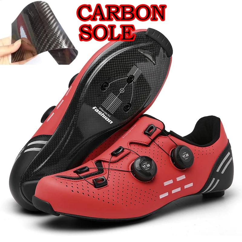 

New High Quality Lightweight Bike Sneaker Carbon Fiber Cycling Shoes men Sapatilha Masculina Professional Road Bicycle Shoes