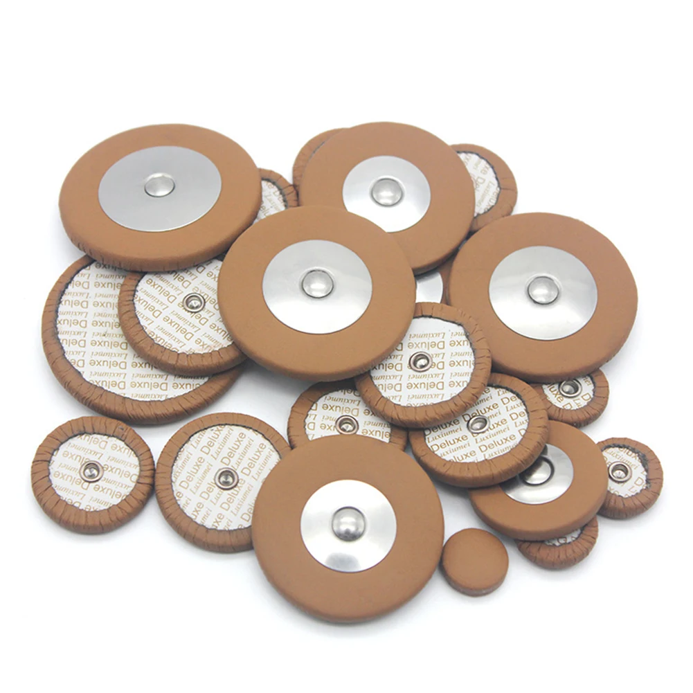 

25 Pcs Leather Alto Saxophone Pads For Beginner Artificial Leather Woodwind Instruments Accessories Home Master Round Sax Pads