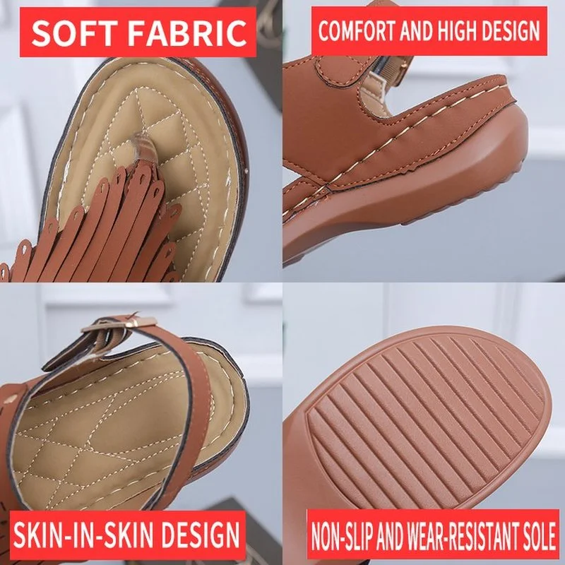 Fashion Thong Wedge Sandals Women's Summer Platform Wedge Roman Sandals Mujer 2022 Plus Size 44 Platform Sandals Women's Shoes