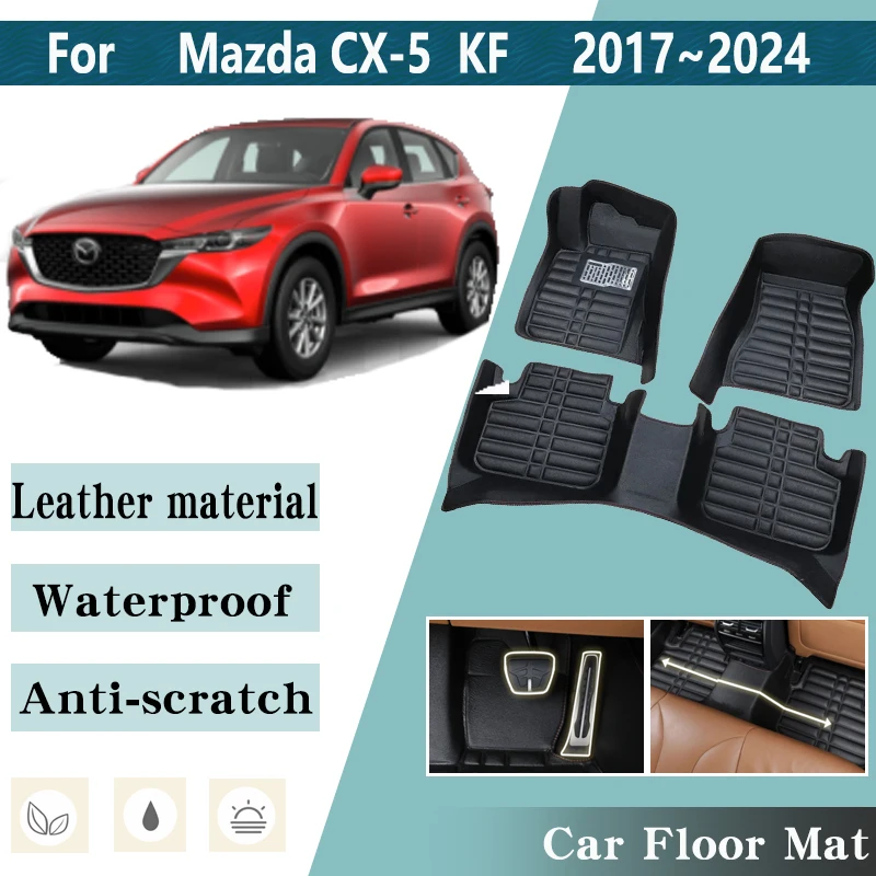 Автомобильные коврики с левым рулем для Mazda CX 5 2023 Аксессуары CX5 CX-5 KF 2017 ~ 2024