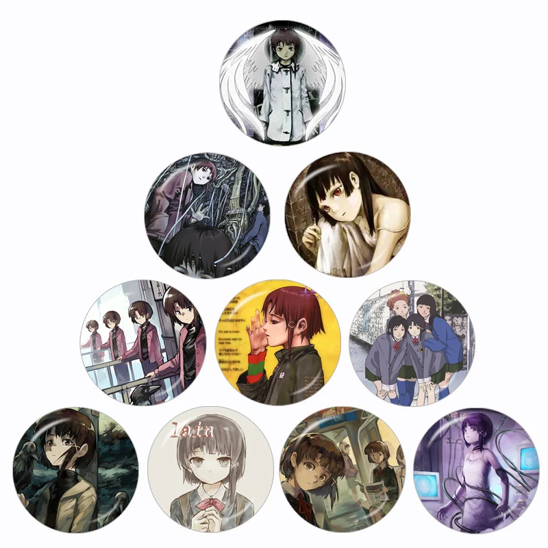 Аниме серийные эксперименты фигурка Lain 12 мм/16 мм/18 мм/20 мм/25 мм/30 мм круглая