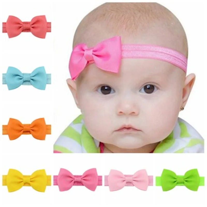 

10pcs Baby Headband Girl Mini Satin Ribbon Layer Bow Newborn Elastic Hair Band Children Girls Hair Accessories