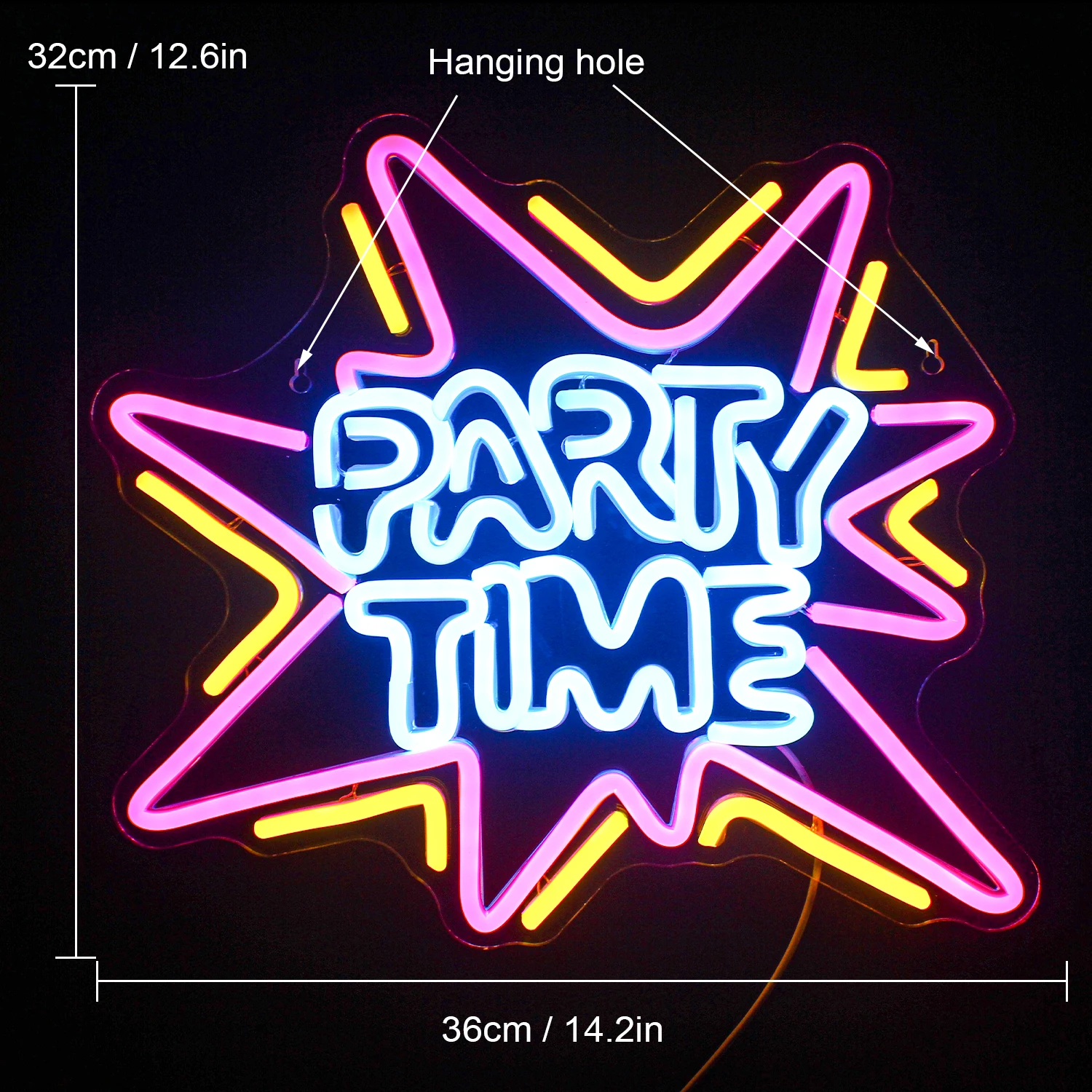 Party Time Lighting Neon Sign LED For Party Birthdays Weddings Bar Club of Various Festivals Indoor Wall Decor LED Neon Light images - 6