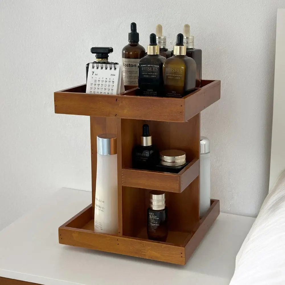 Коробка для хранения косметики вращающийся на 360 градусов Органайзер макияжа