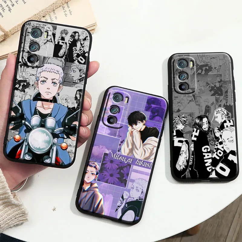 

Hot Tokyo Revengers Anime Cover For Motorola MOTO G9 G22 G30 Edge30 Pro E22 S E30 E40 Fusion Plus Lite Black Phone Case