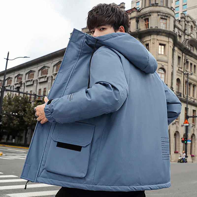 

Осенне-зимняя мужская куртка с капюшоном из хлопка, высококачественное ветрозащитное теплое пальто с хлопковой подкладкой, мужская повседневная куртка с хлопковой подкладкой для мужчин