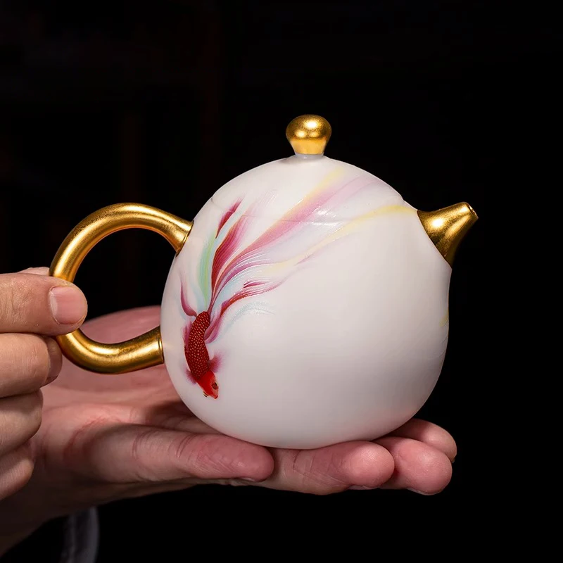 Фарфоровый фруктовый жирный нефритовый горшок с яйцом дракона