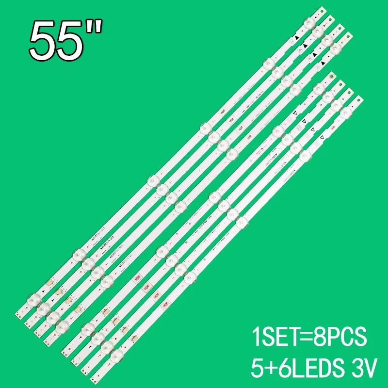 1-я = 8 шт., фонарь подсветки для 55-дюймового телевизора, фонарь LXT006 UDU, фонарь LXT005 55W5S1P 55W6S1P LB55084 LG INNOTEK 55-дюймовый, модель FUNAIA/B, REV.