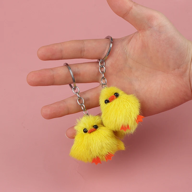 

1pc Stuffed Animal Dolls Toy For Kids Children Girls Christmas Gifts Plush Keychains Kawaii Yellow Duck Plush Toys Keychain Soft