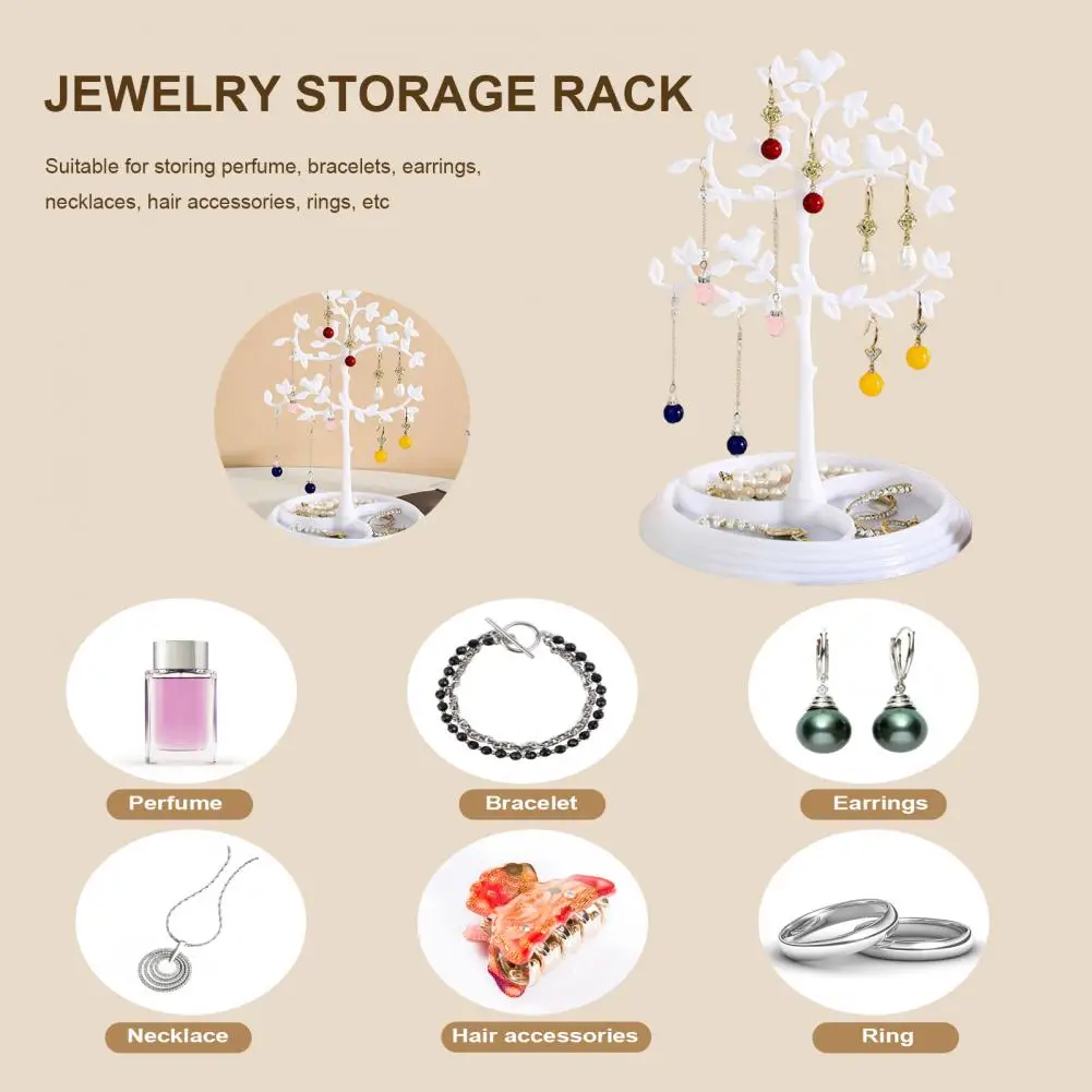 

Подставка для сережек в форме дерева, органайзер для ювелирных изделий, подставка для хранения сережек с гладкими краями