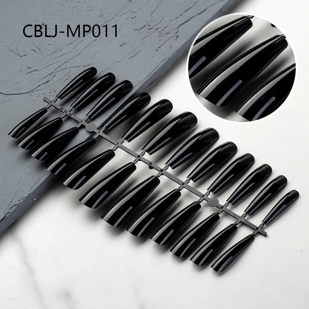 Накладные ногти с 24 наконечниками сверхдлинного прессования размер XXL плоская