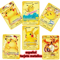 pokemon metal spanish battle card games anime character collection birthday gifts childrens toys gx vmax v ex