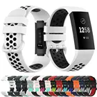 Силиконовый ремешок для часов Fitbit Charge 3 4, ремешок для наручных часов, умные часы, мягкий двухцветный ремешок, дышащие аксессуары