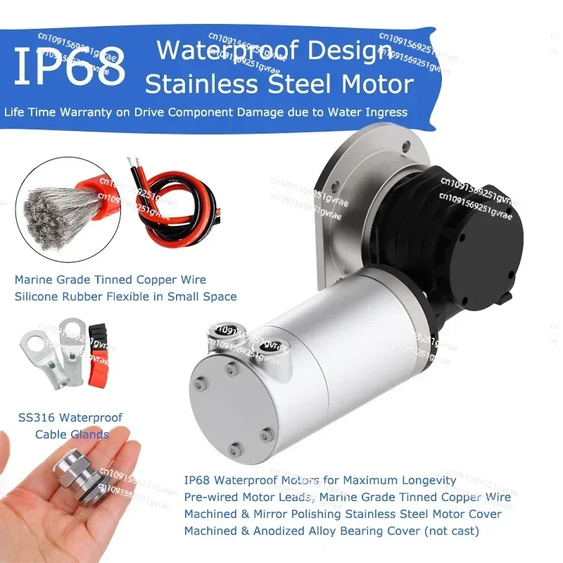MX1-HD912 Cabrestante De Anclaje Tambor Barco Tot 바 Непроницаемый IP68 900W/12V Para Barcose Hasta 6m/20 Pies