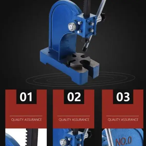 Пресс-машина 3T Маленький пресс-машина Ручной пресс-правка Чугун 1 тонна 2 тонны 3