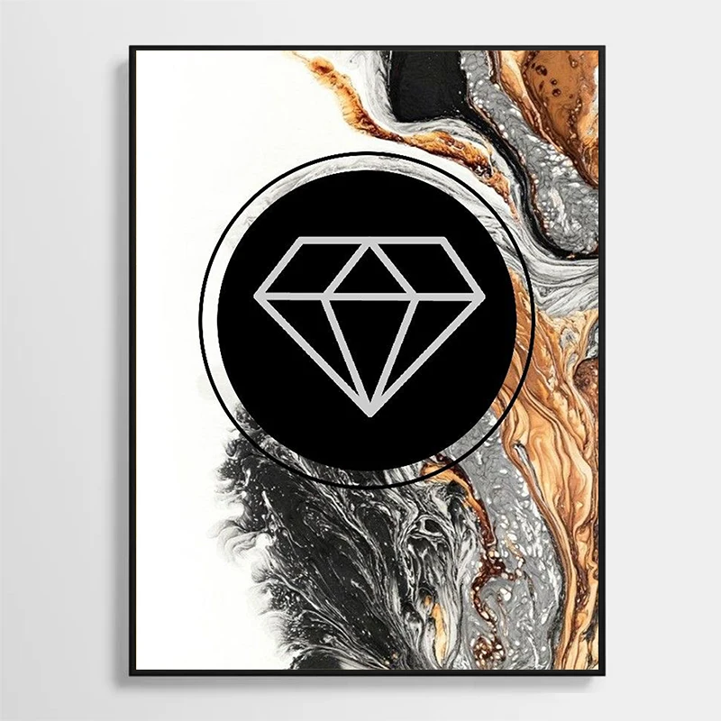 Абстрактная черно-золотая картина на холсте. Современные роскошные постеры и печати на стену. Нордические изображения для декора интерьера гостиной.