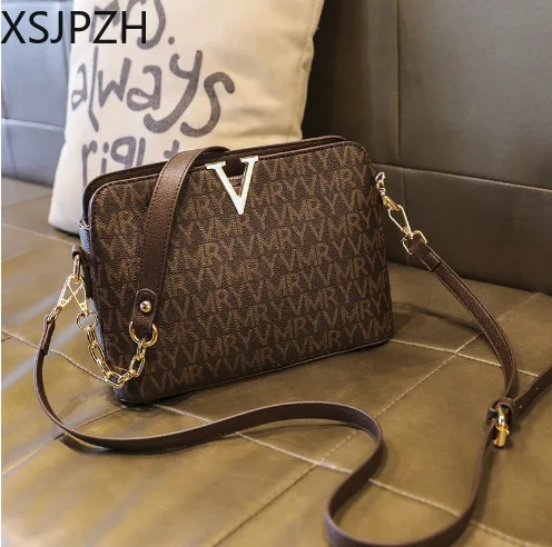 

Fashion Chain Sling Ladies Plaid Handbags New Luxury Designer Shoulder Bag Women Pu Leather Crossbody Messenger Female Bags