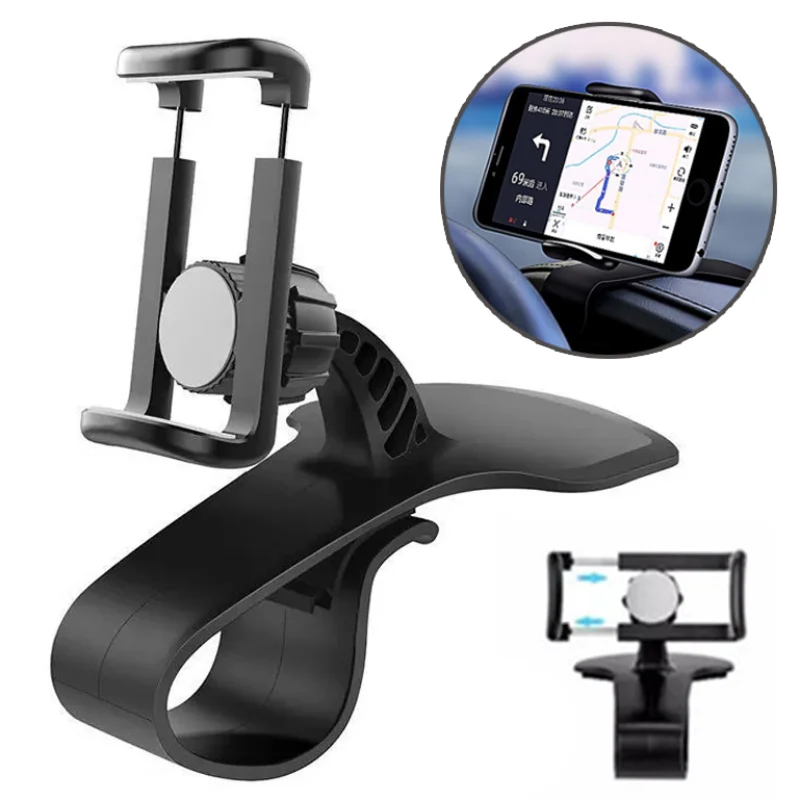 Car Phone Holder Dashboard Clip Mount 360 Rotation Auto GPS Mobile Phone Bracket Support for IPhone Samsung Xiapmi