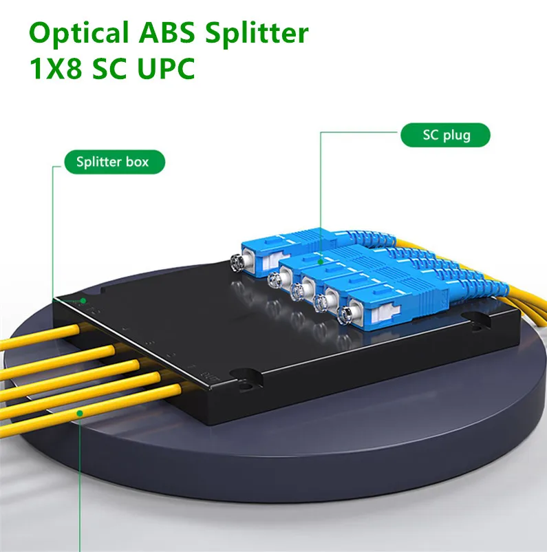 

Оптический FBT сплиттер 1X8 SC UPC соединитель 1:8 SC UPC волоконно-оптический FTTH одномодовый Simplex Оптический Сплиттер PLC Бесплатная доставка