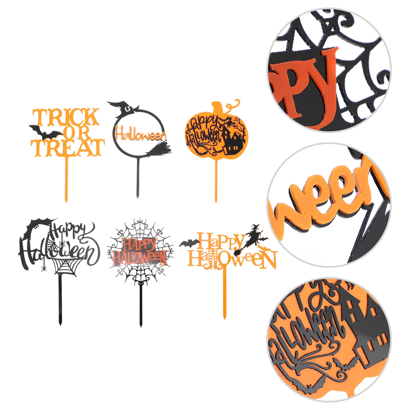 

Cake Cupcake Decoration Pumpkin Picks Witch Topper Toppers Party Accessorieshappy