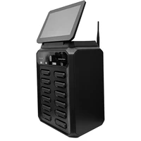 black 12 slots portable smartphone power bank charging station