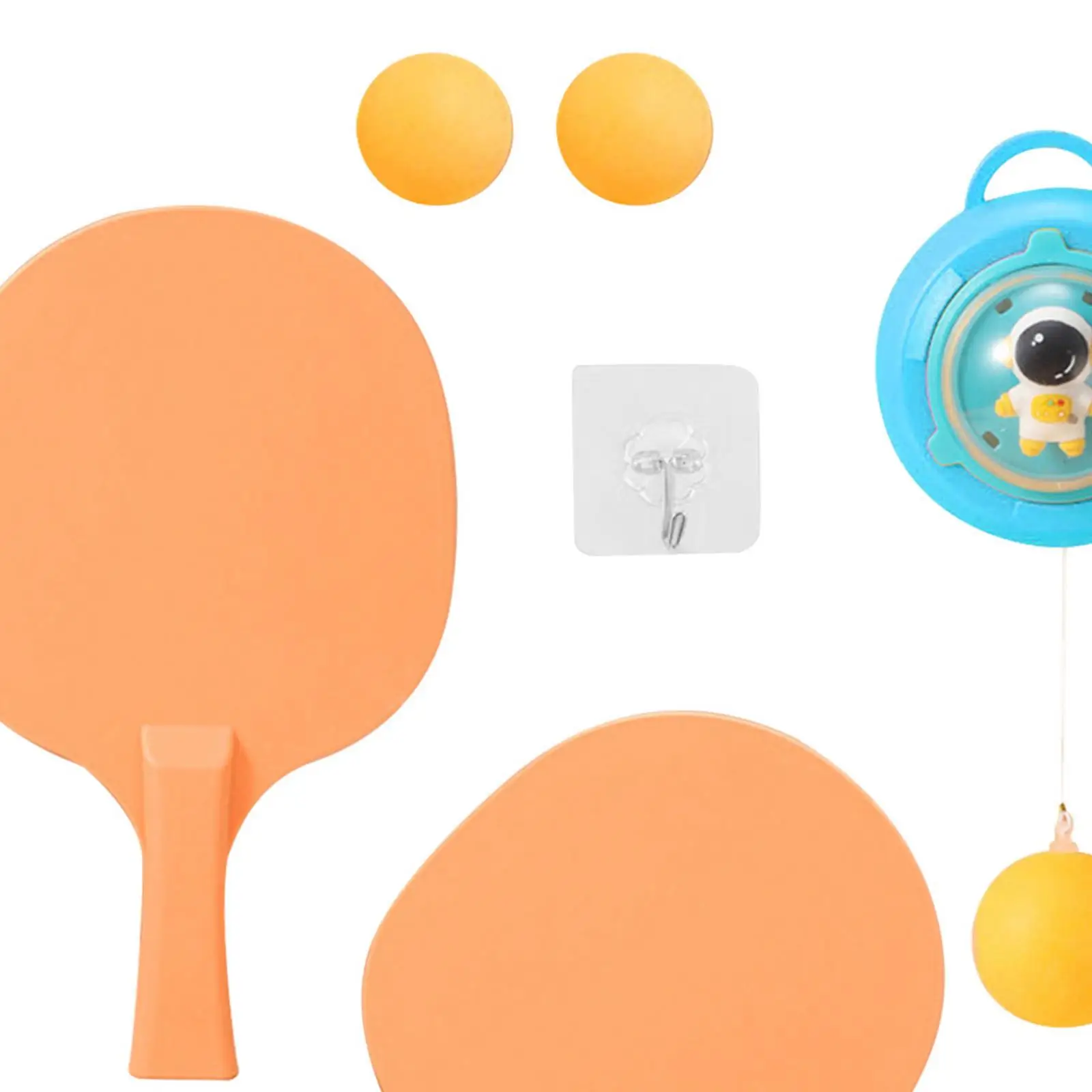 

Pong Balls Paddles Set Adjustable Height Hanging Table Tennis Trainer Self Training for Fitness Hand Eye Coordination Kids